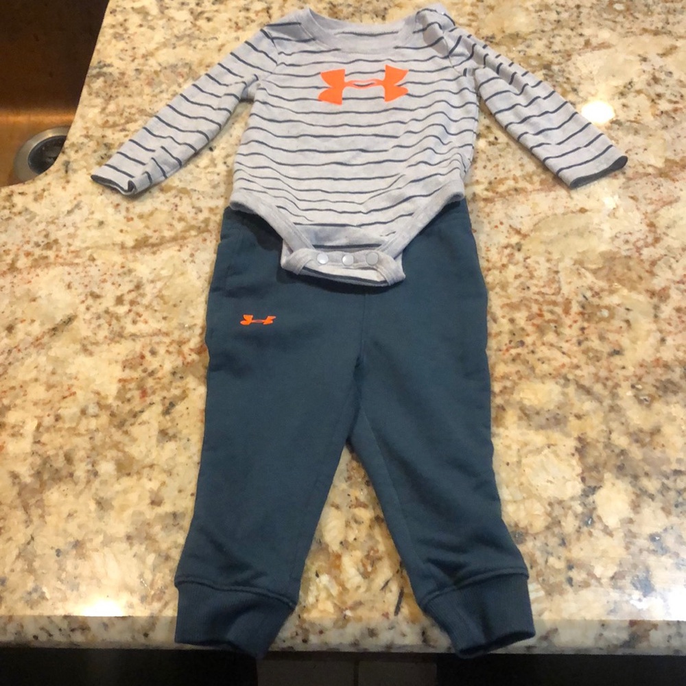 Baby Boy U see Armour Outfit